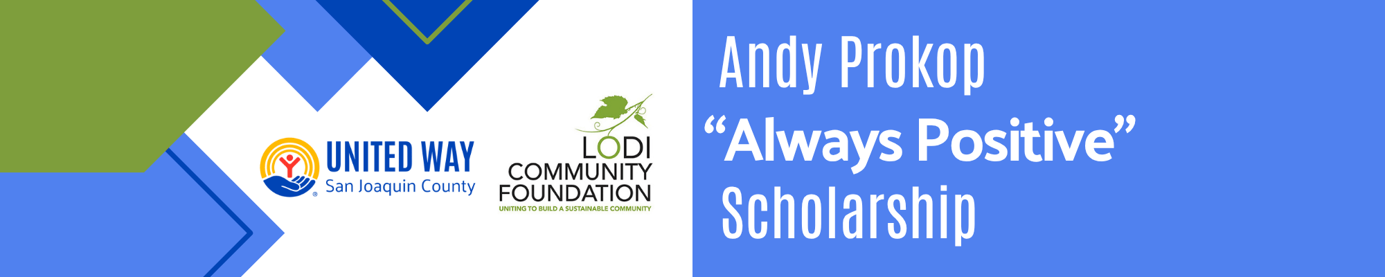Andy Prokop “Always Positive” Scholarship Web Header
